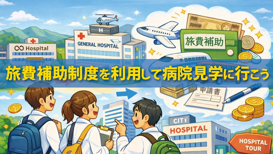 自治体が支援する医学生向け病院見学旅費補助制度